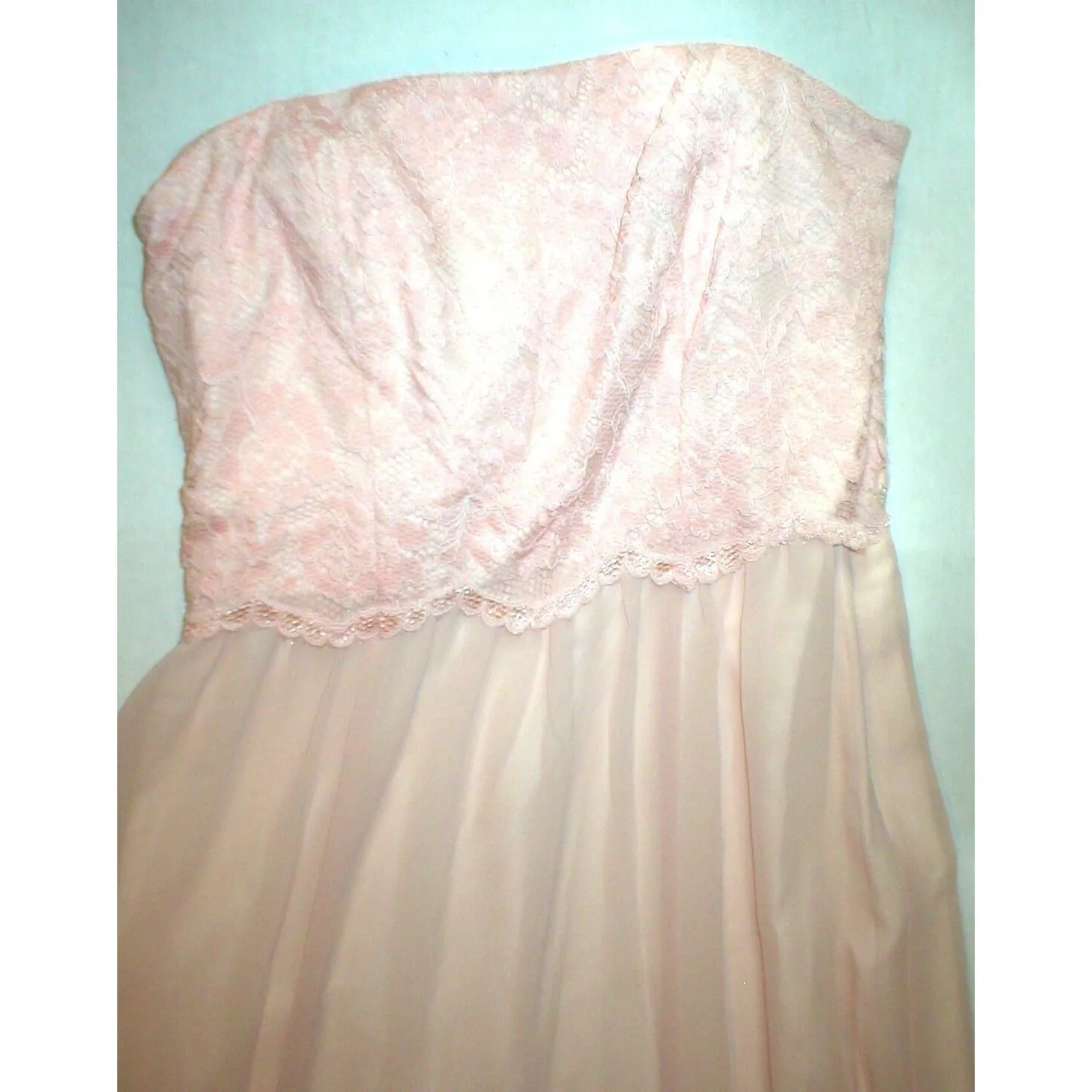 New Womens 4 NWT Ralph Lauren Dress Evening Gown $230 Pink Strapless Straps Long - Image 3