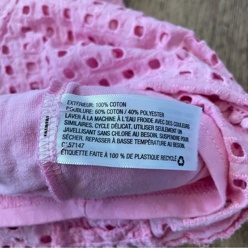 Lily Pulitzer For Target Women’s Pink Eyelet Lace Overlay Shorts Size Medium - Image 4