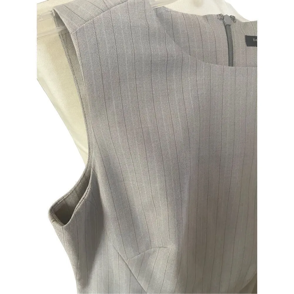 Vintage Banana Republic Gray PinStriped Sleeveless Dress Size 2 - Image 8