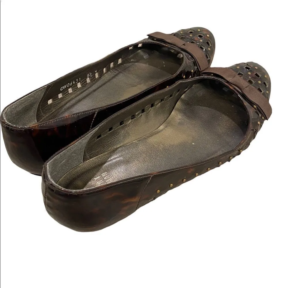 Stuart weitzman Womens Brown Slip On Kitten Heel Flats, Size 8.5 - Image 3