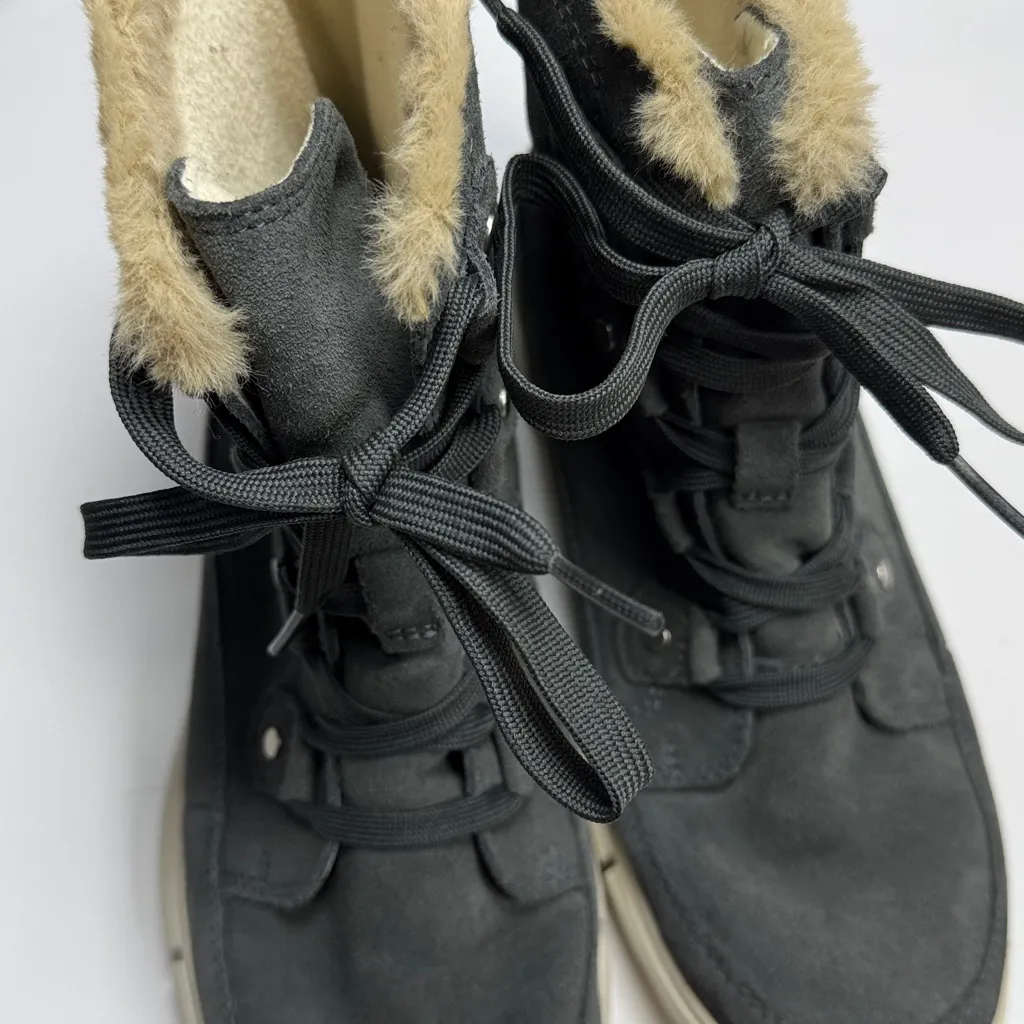 Sorel Womens Explorer Next Joan Lace-up Boot in Grill Fawn Gray S-467 Sz 8.5 - Image 9