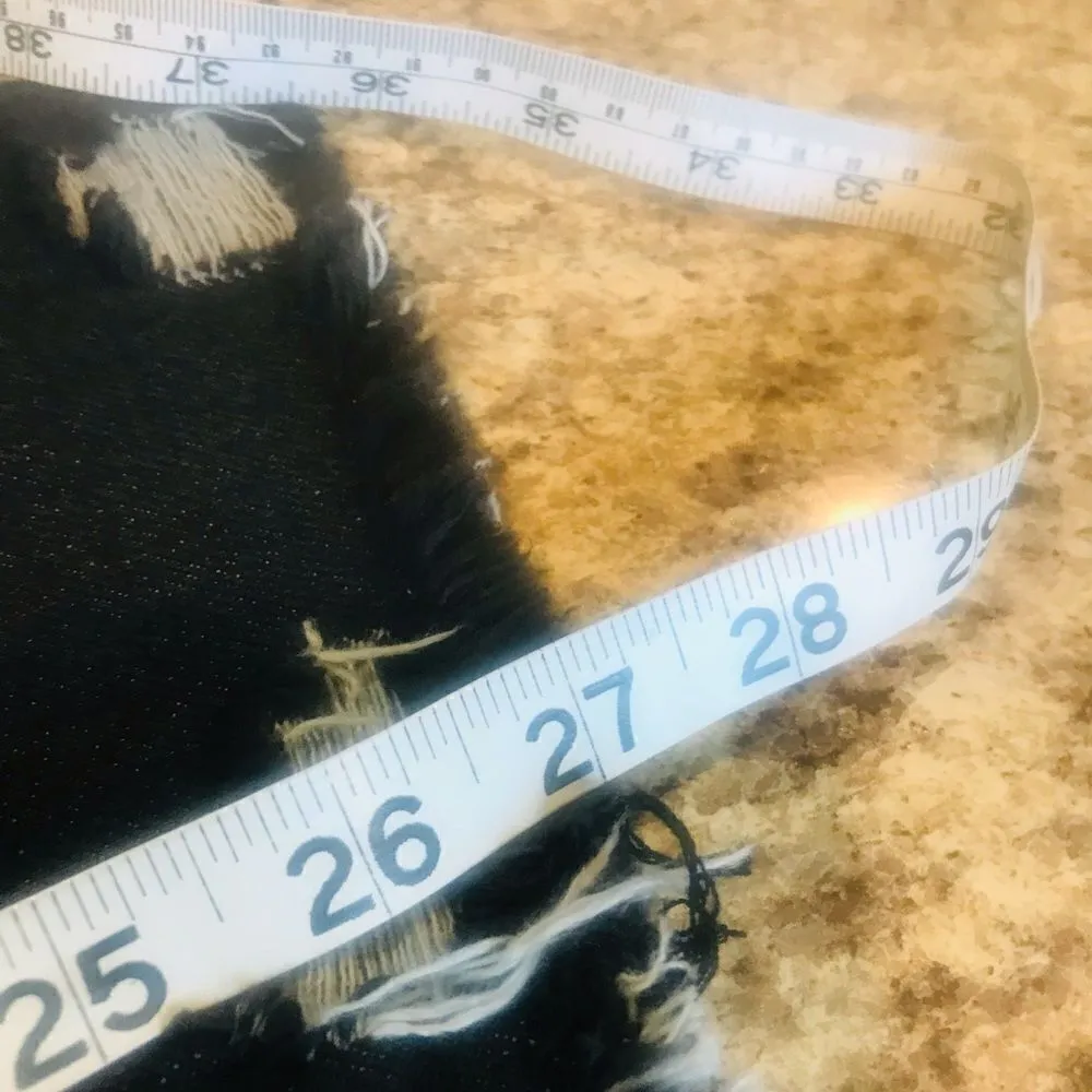 PTCL Black Distressed Jeans Raw Hem Women's Size 31 - Image 10