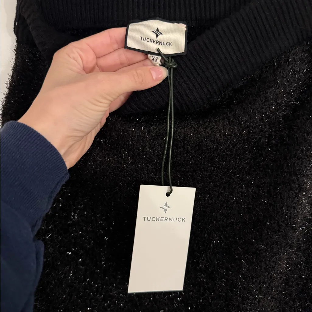 NWT Tuckernuck Black Sparkle Midi Skirt - Image 2