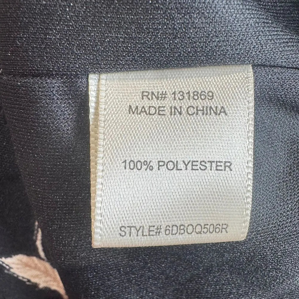 Black and ivory long sleeve corset top tiered floral ruffle dress size large NWT - Image 7