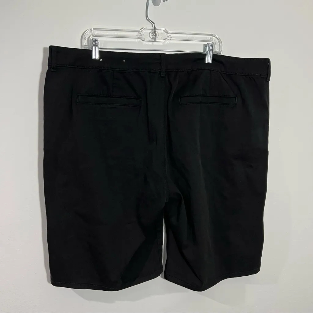 New American Eagle Khaki Skinny Bermuda‎ Shorts In Black Size 24 - Image 5