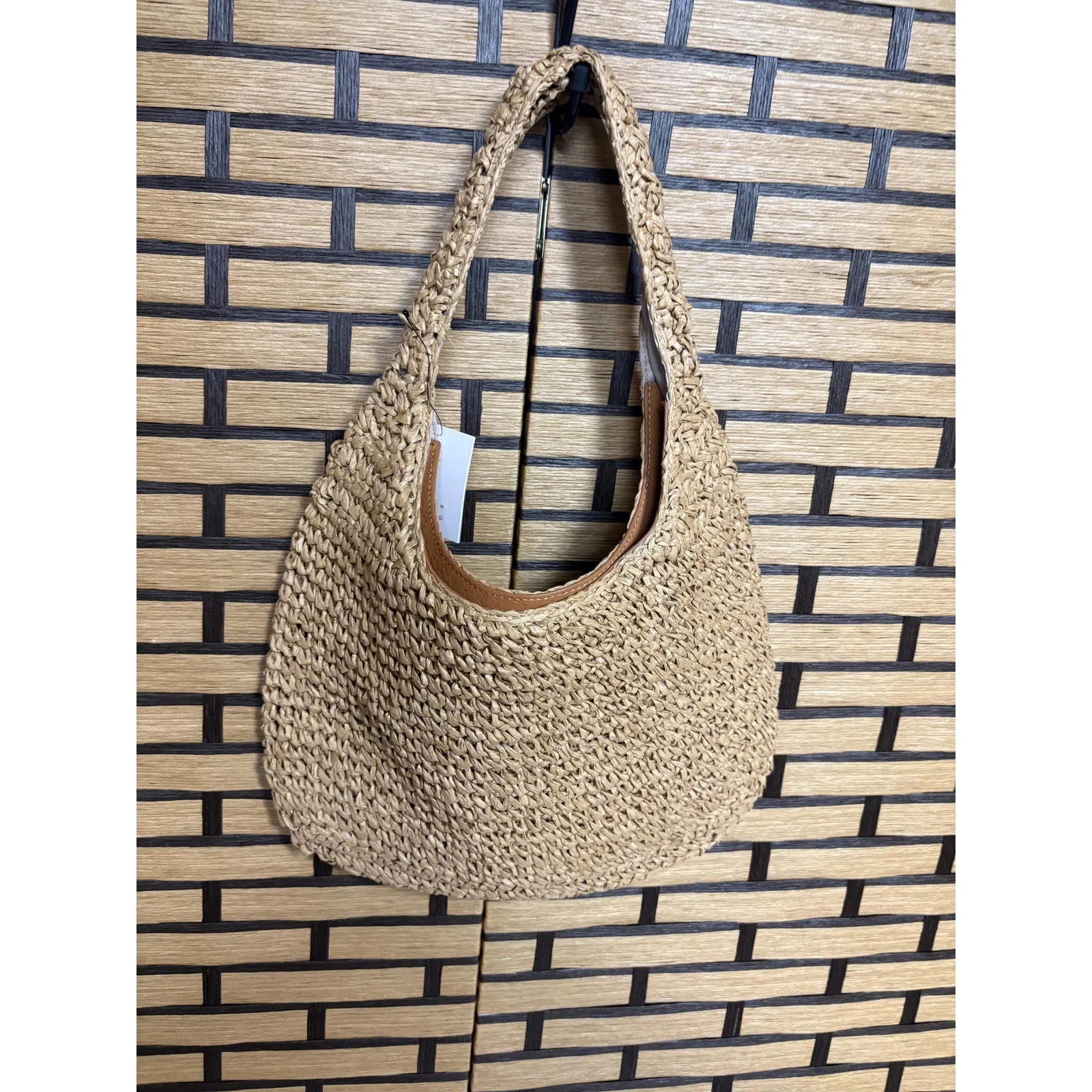LC Lauren Conrad Tan Woven Small Shoulder Bag - Image 2