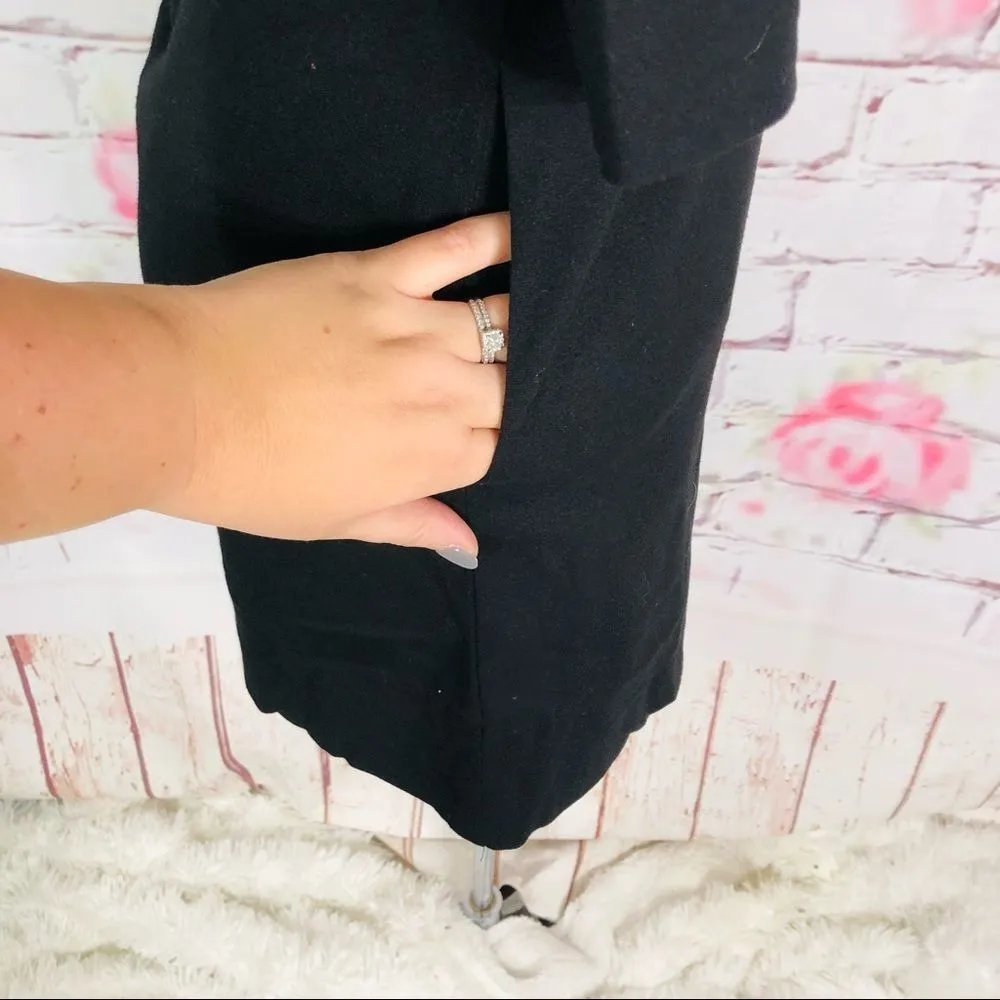 Kate spade 3/4 sleeve black side ruffle dress - Image 6