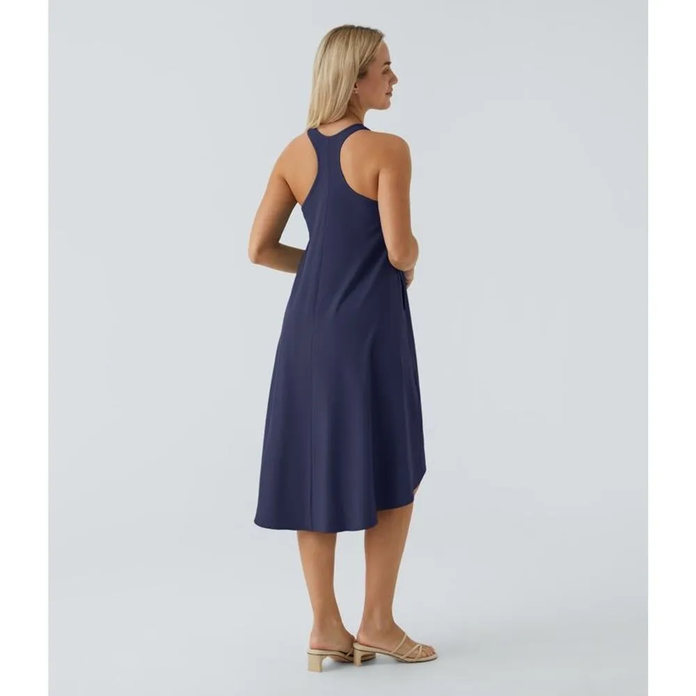 Halara Breezeful Pocket High Low Flowy Quick Dry Casual Dress Patriot Blue L - Image 4