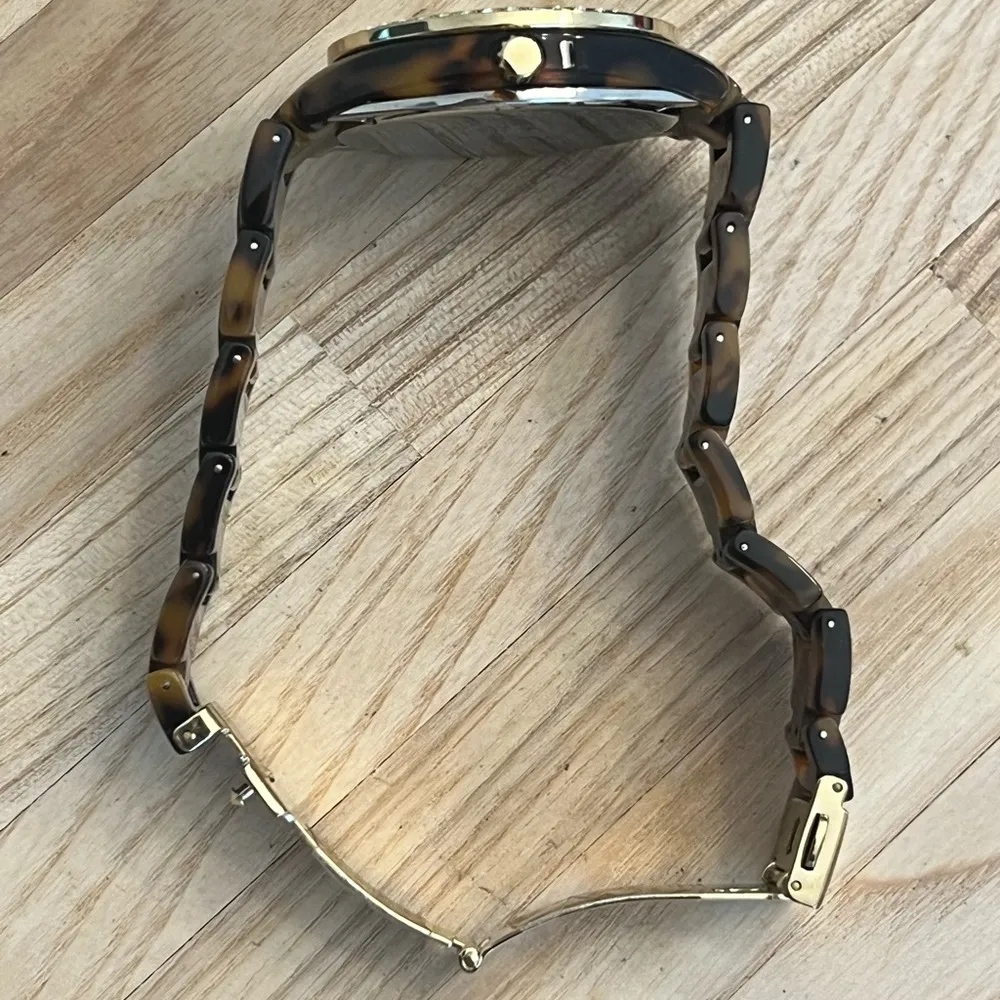 Fossil Ladies Watch Crystal Accents Bronze Copper Dial Tortoise Shell Bracelet - Image 5