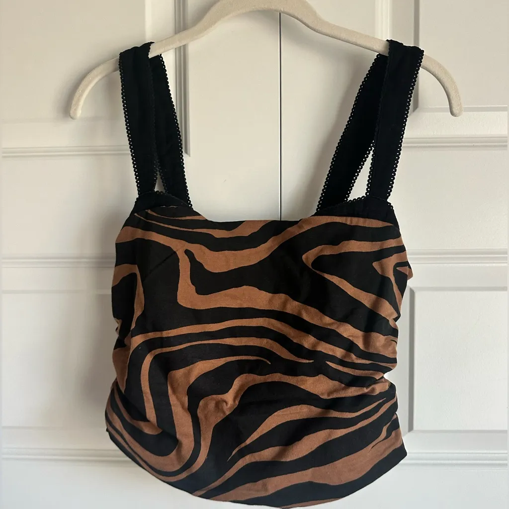 Free People‎ 2 Tone Tank Zebra - Size Small- New - Image 5
