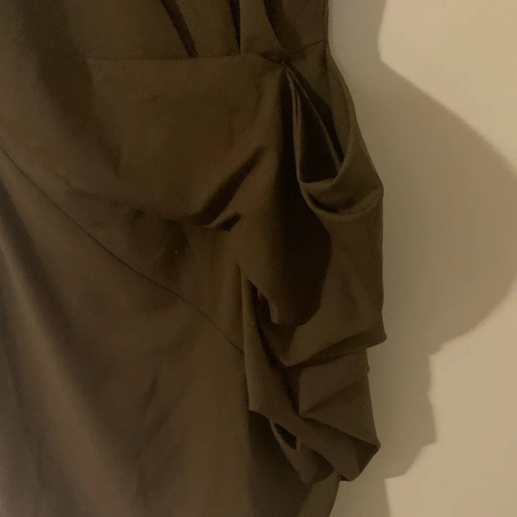 ASOS Brown Mini Dress with Ruffle Detail - Image 9