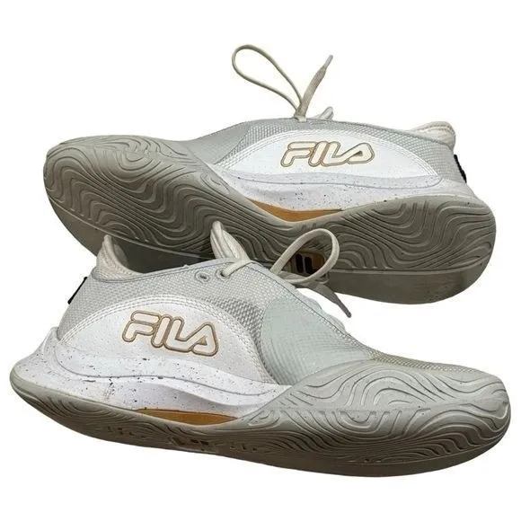 FILA Mondo Forza White and Gold Tennis Trainer Sneakers Women's Size 10 - Image 9