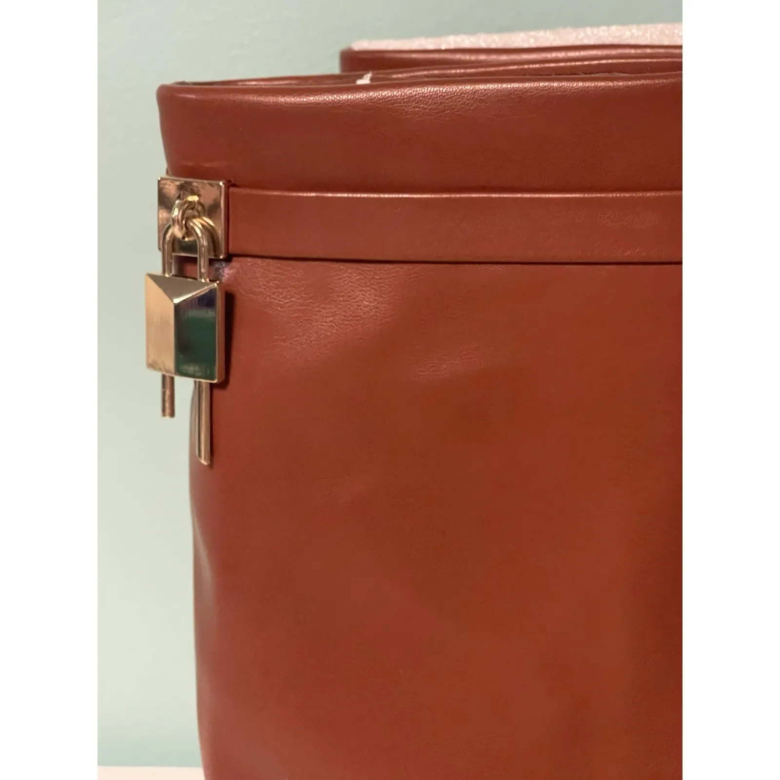 Liliana Brown Faux Leather Pointy Toe Boots  Heel Womens Size‎ 5.5 - Image 3