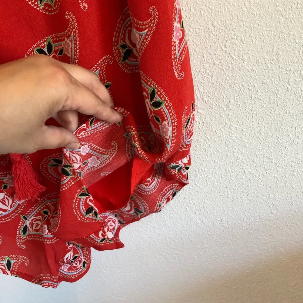 Honey Punch Red Off the Shoulder Romper size M - Image 6