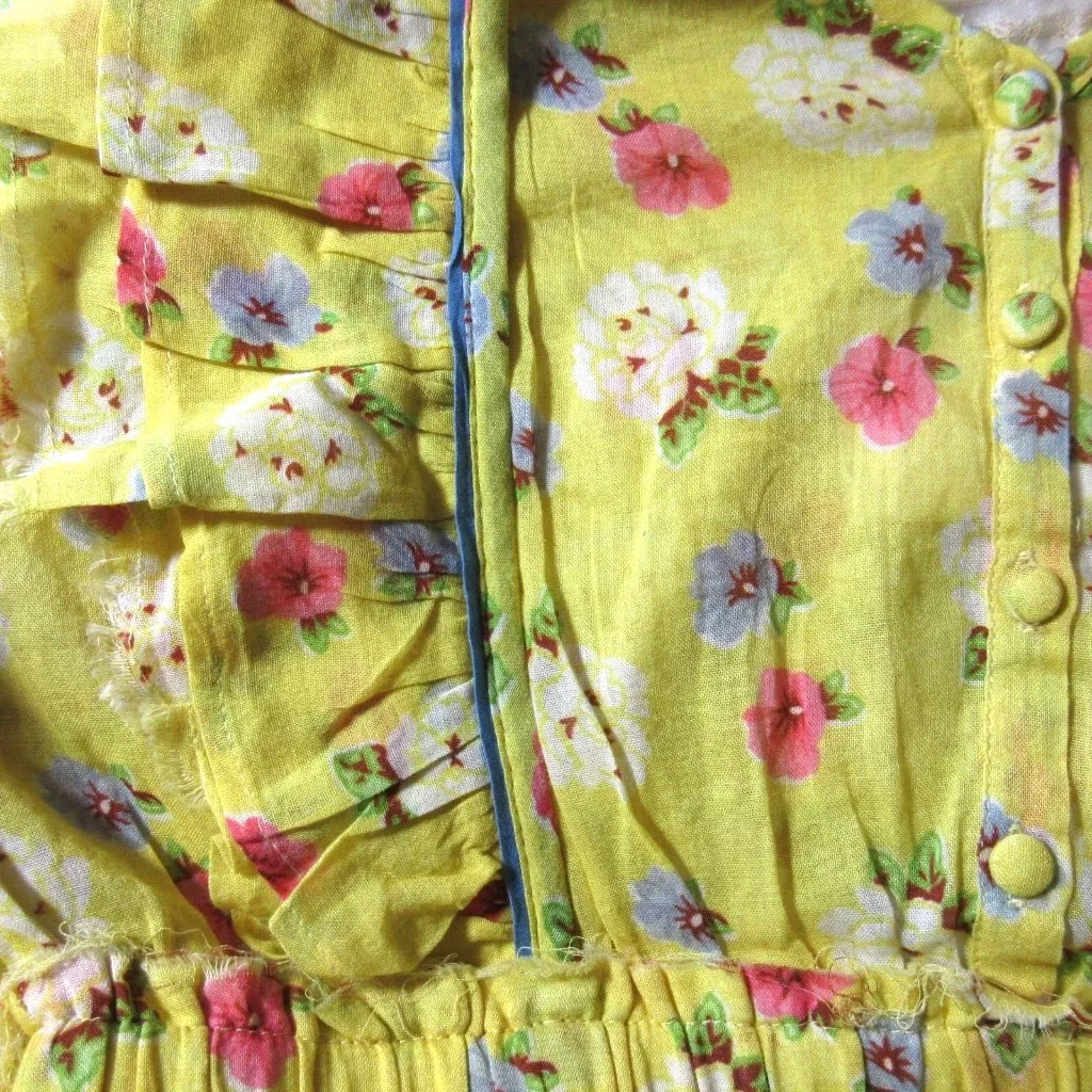 NWT LoveShackFancy Phyllis Mini in Sunbath Yellow Floral Tiered Cotton Dress S - Image 7