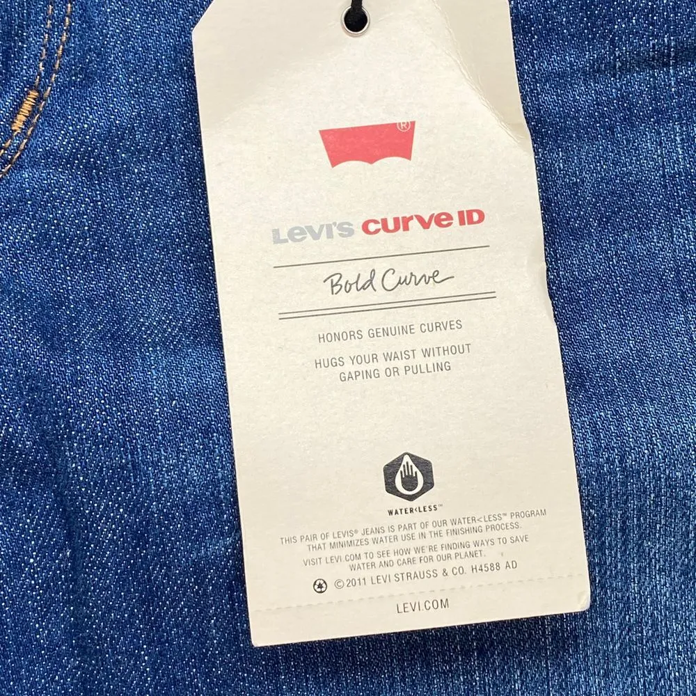 Levi's Jeans Womens 34 Curve ID Bold Curve Women's Bootcut Blue Denim Water-Less - Image 7