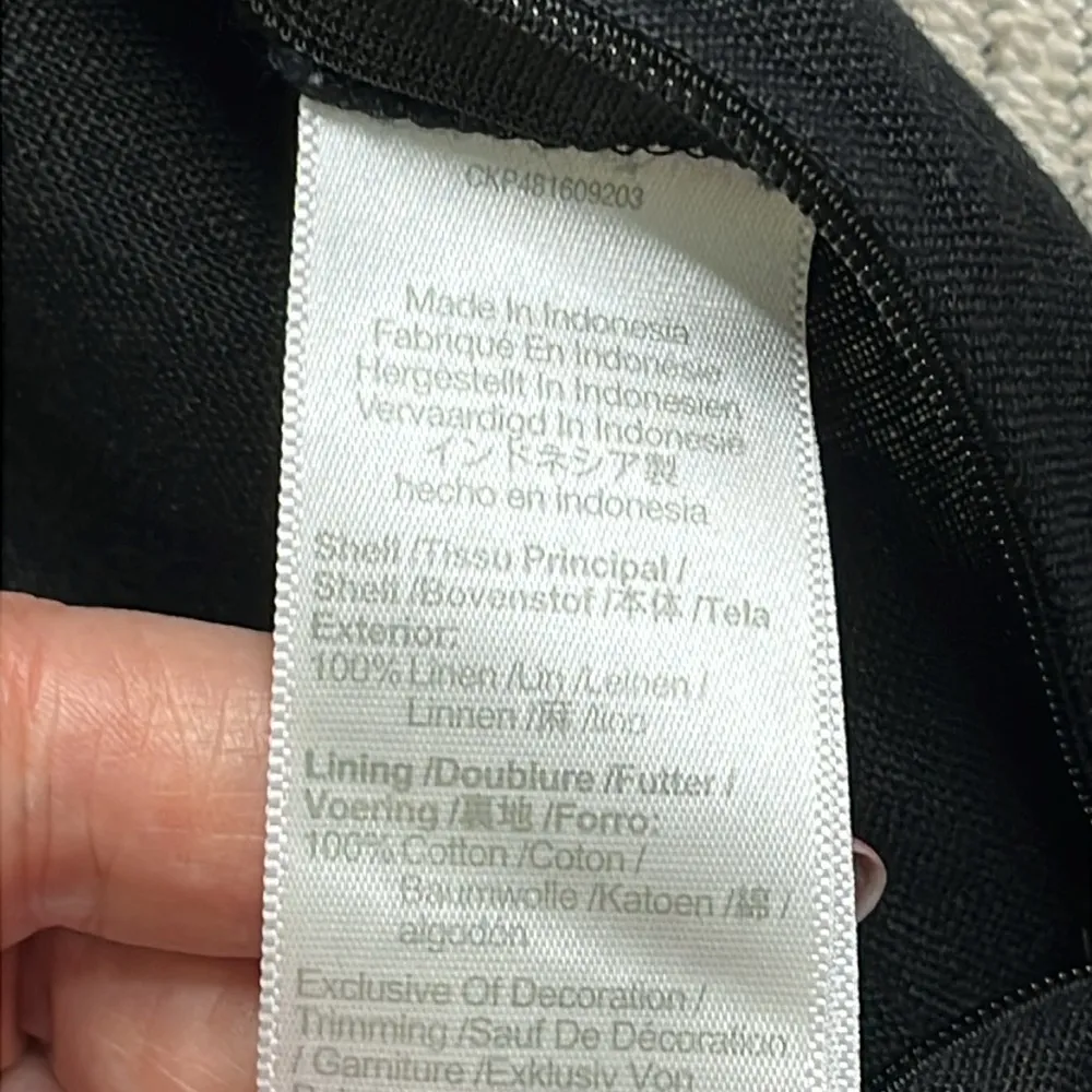 Madewell Black Sleeveless Wide-Leg Jumpsuit in 100% Linen, size 12 - Image 15