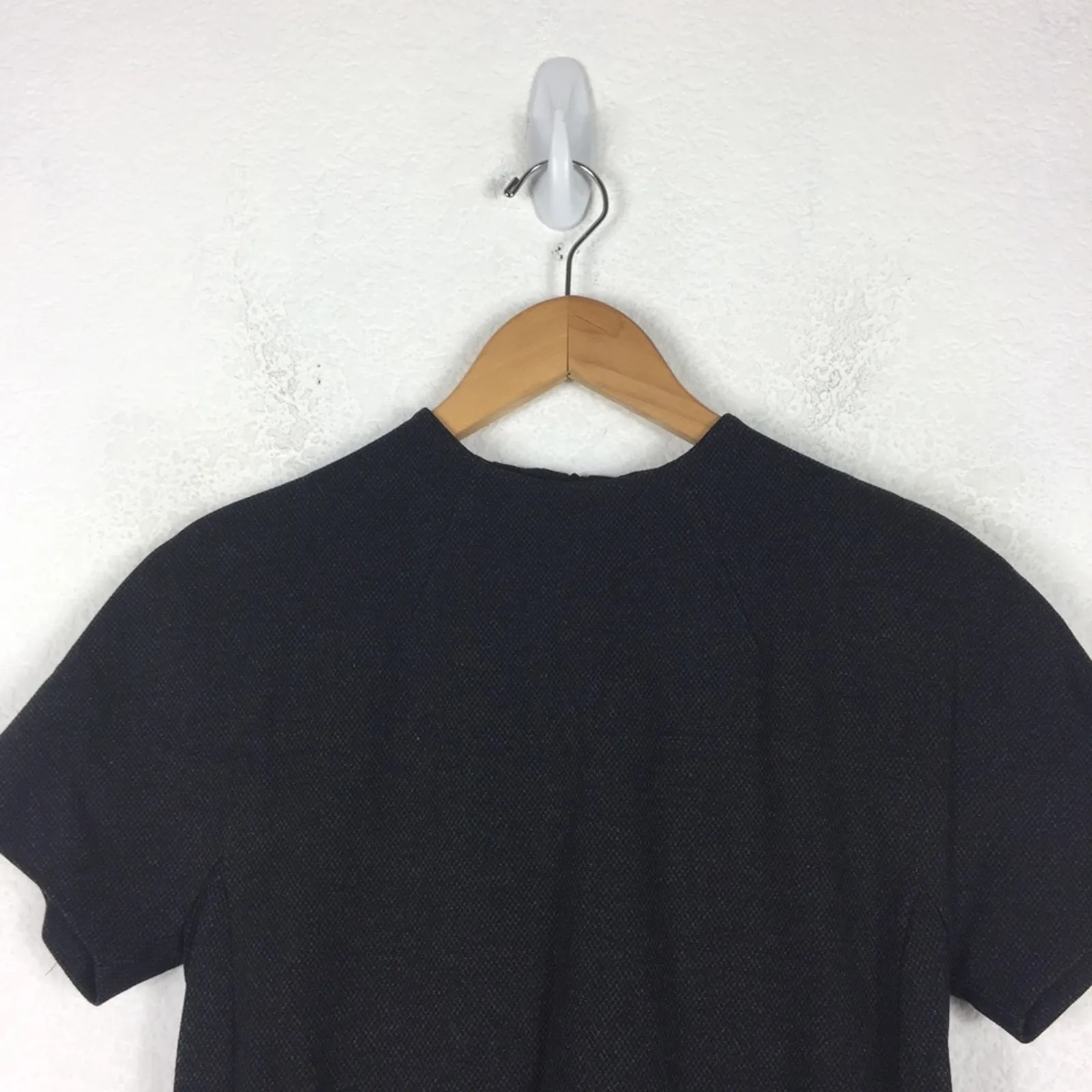 Theory Dolman-Sleeve Shift Regent Knit Grey Mini Dress Small Minimalist Preppy - Image 5