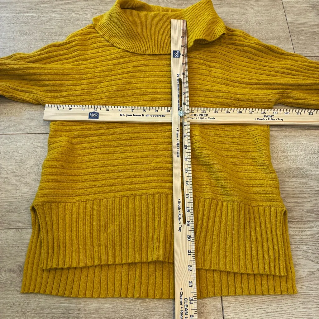 NEW Moth x Anthropologie Mustard Yellow Turtleneck Slouchy Sweater Size M Size M - Image 4