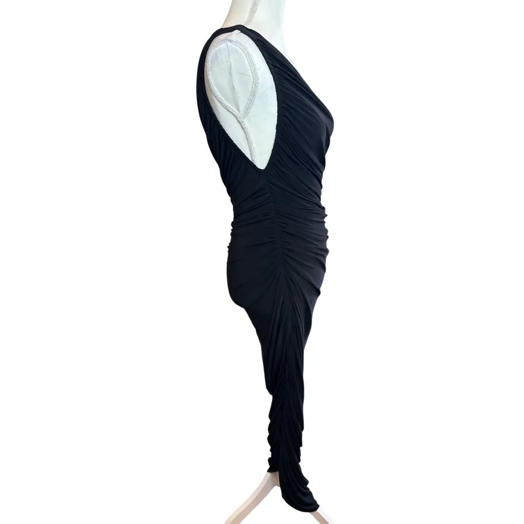 Norma Kamali Diana Gown in Black Small New Womens Midi Jersey Dress - Image 7