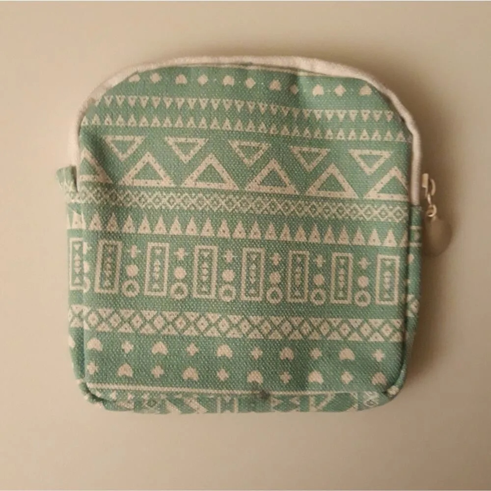 Gadget Bag Aqua Boho Print 4.5” x 4.5” Blue - Image 5