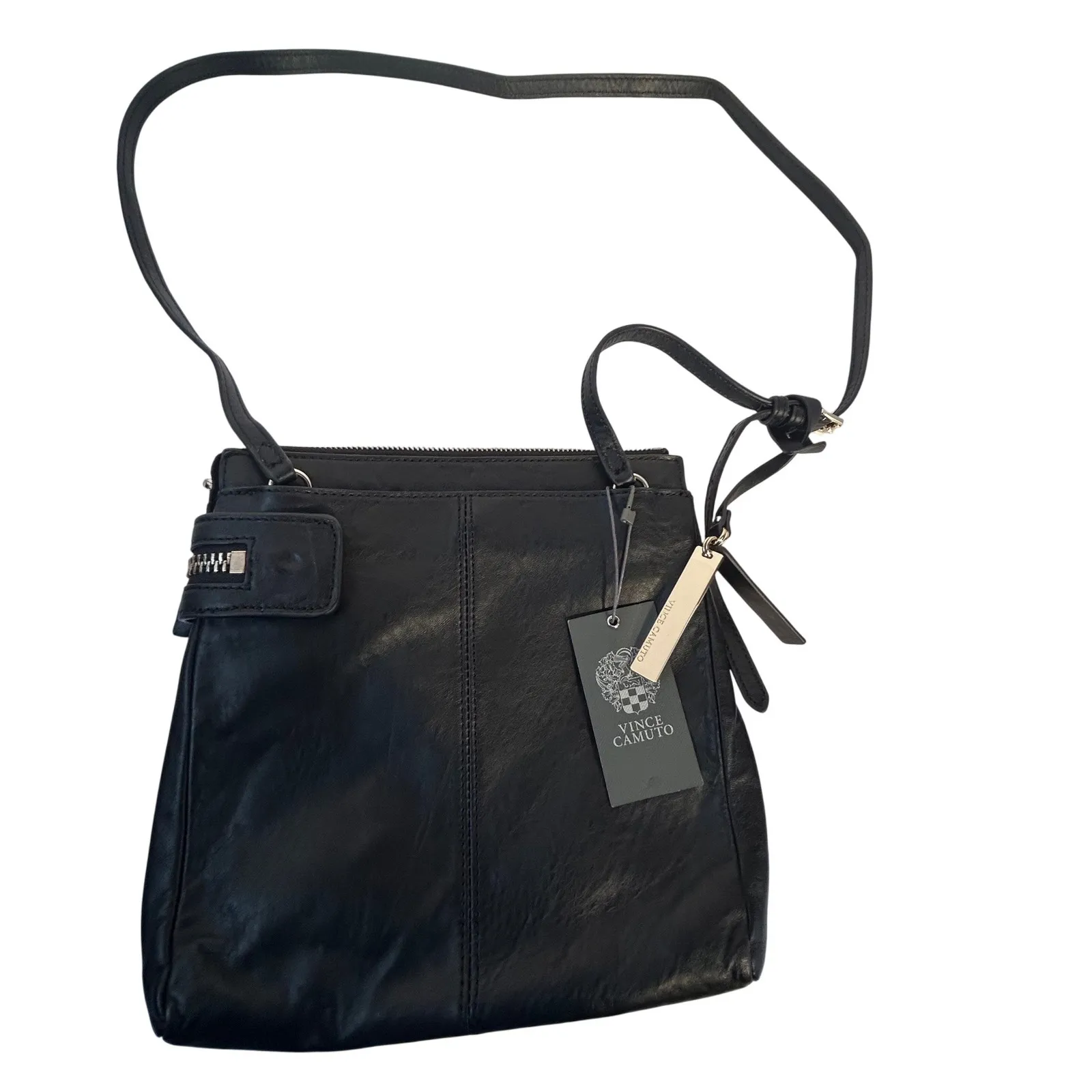 Vince Camuto Darbi Black Genuine Leather Crossbody Bag Style VC DARBI LCB - Image 2