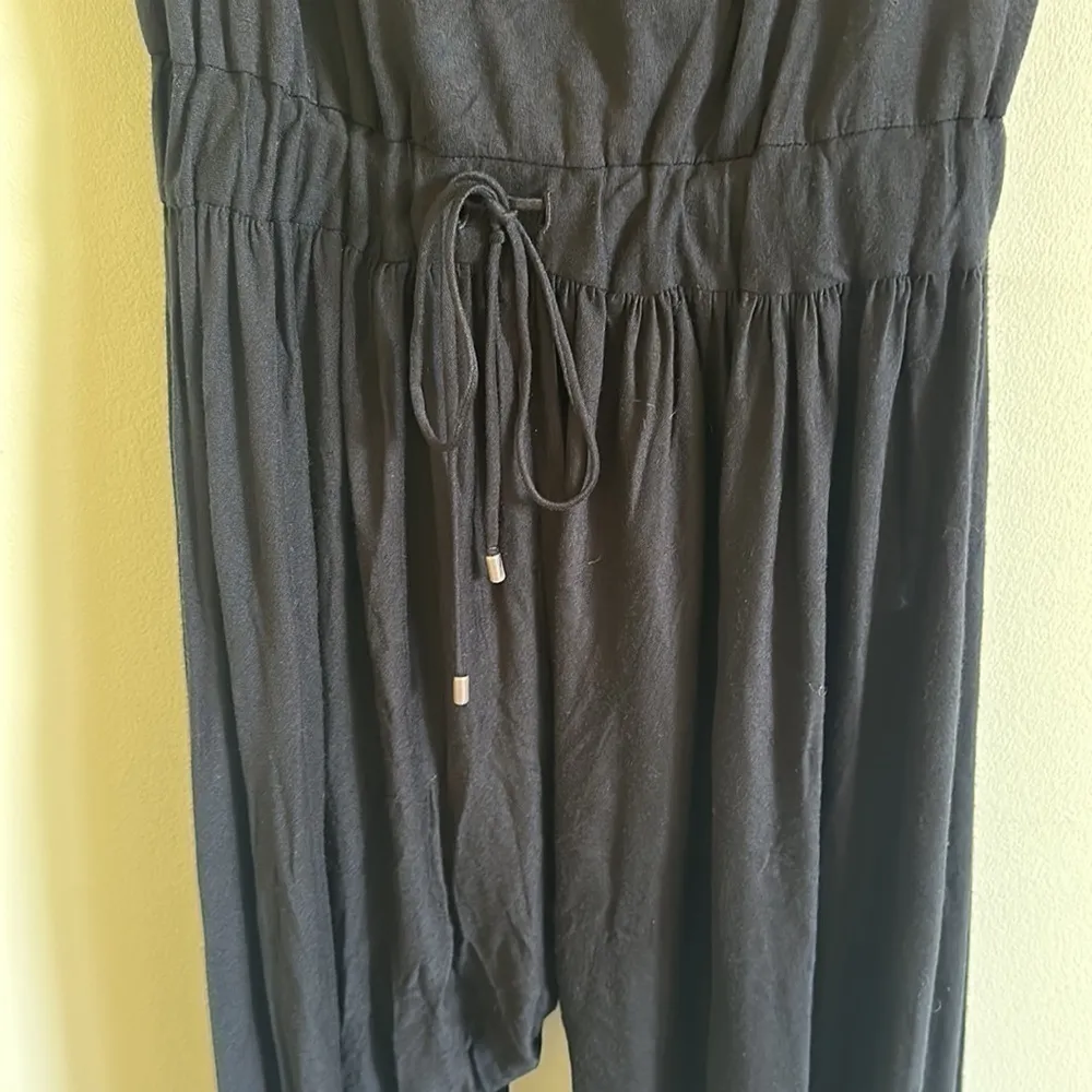 Haute Hippie Strapless Black Jumpsuit Harem Pants - Image 3