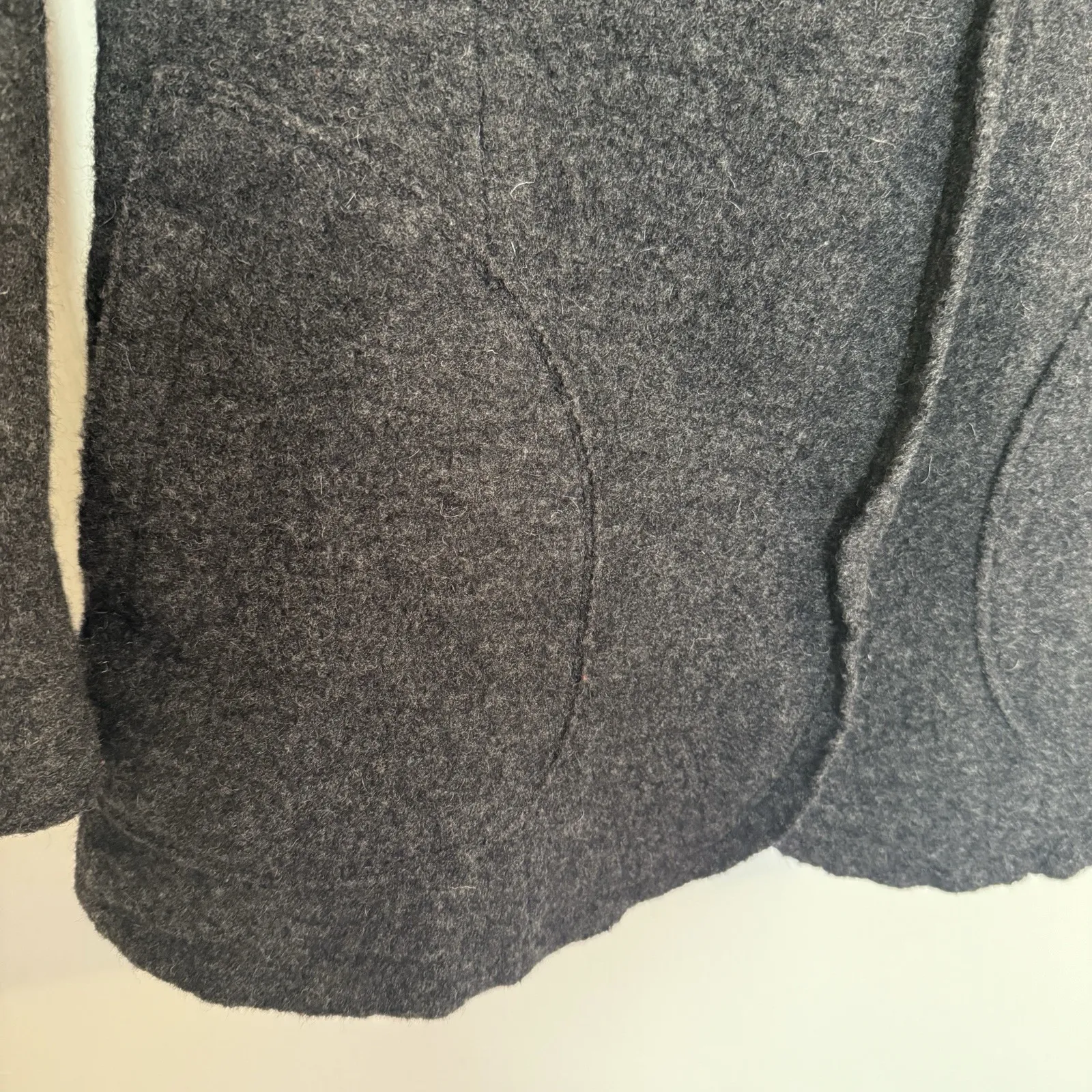 Halogen Women's Medium Winter Peacoat Grey Wool Blend - Image 3