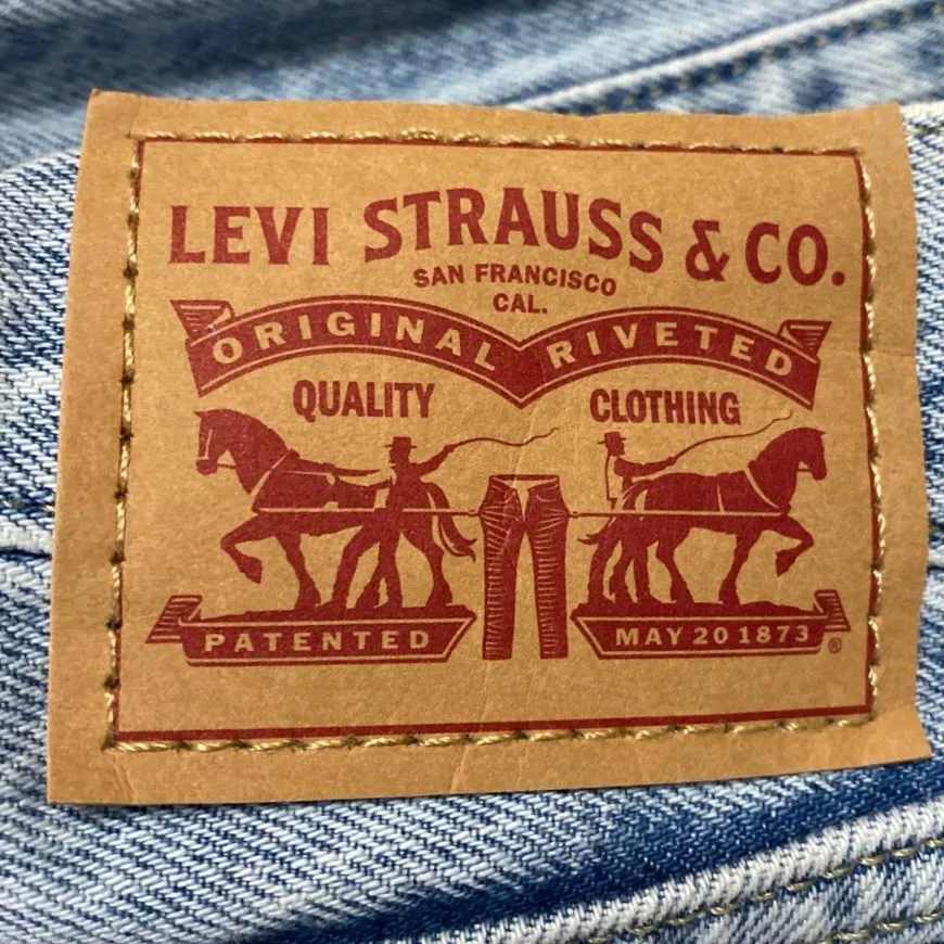 Levi's Low Pro Straight Women's Blue High Rise Light Wash Denim Jeans Size 25 - Image 4