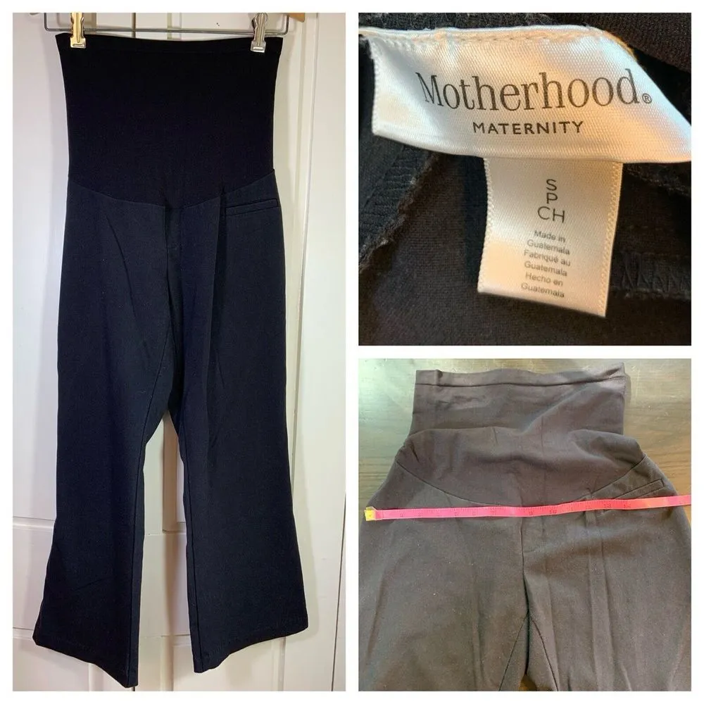 Motherhood Maternity Womens Pants S Black Full Panel Boot Cut Comfort Minimalist - Image 2