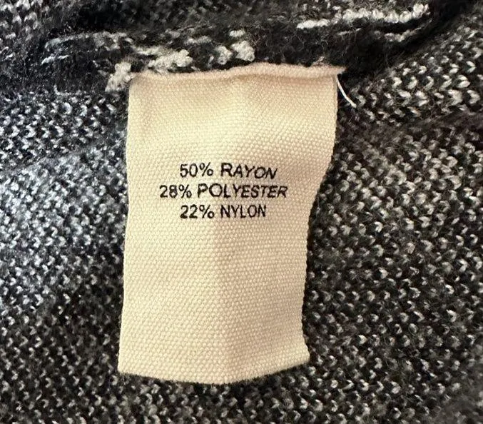 Marled Jacket Coat Sweater Black and White Plaid Size XL; excellent condition - Image 4