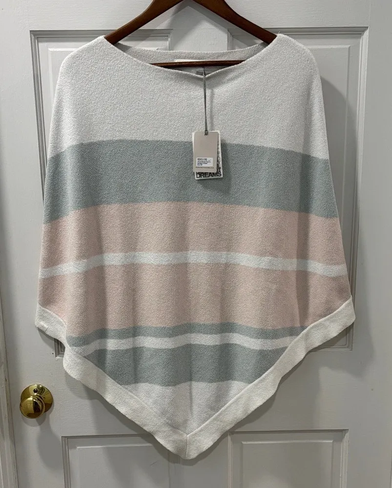 Barefoot Dreams CozyChic Ultra Lite Ocean Breeze Poncho One Size Fits All NWT - Image 1