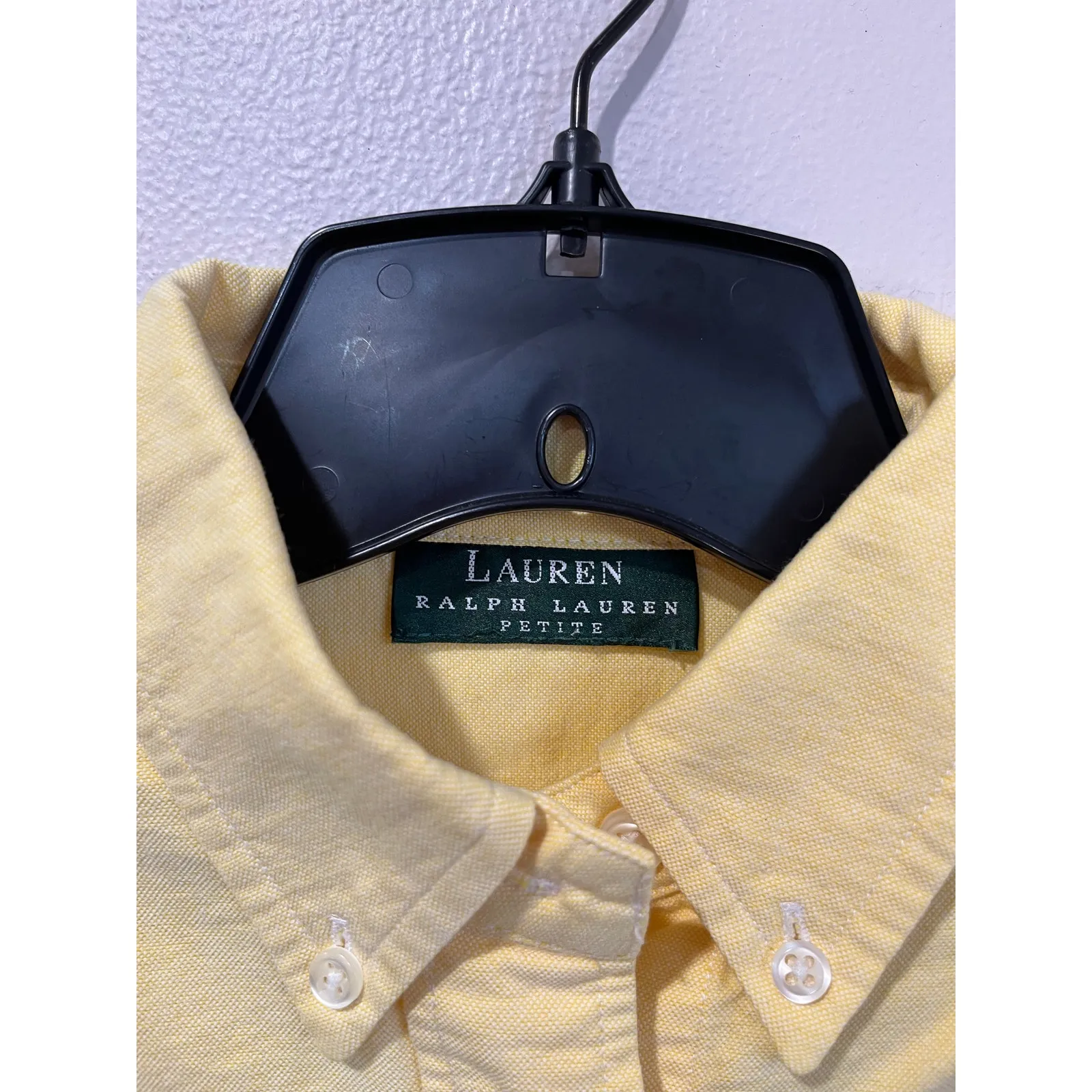 Vintage Ralph Lauren Oxford Button-Up Yellow Shirt Women 6P Classic Preppy - Image 6