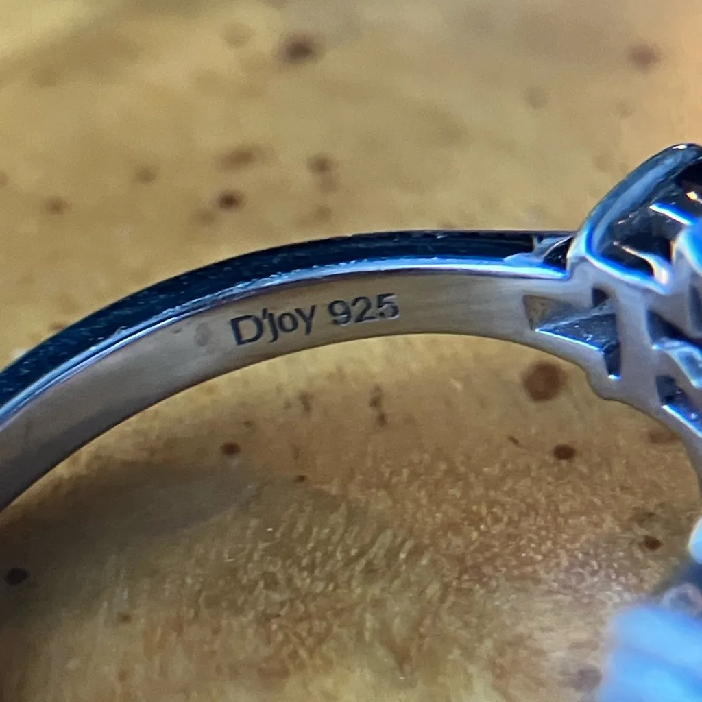 Teal Color Changing Fluorite Amethyst Art Deco Ring Size 6 Purple - Image 7