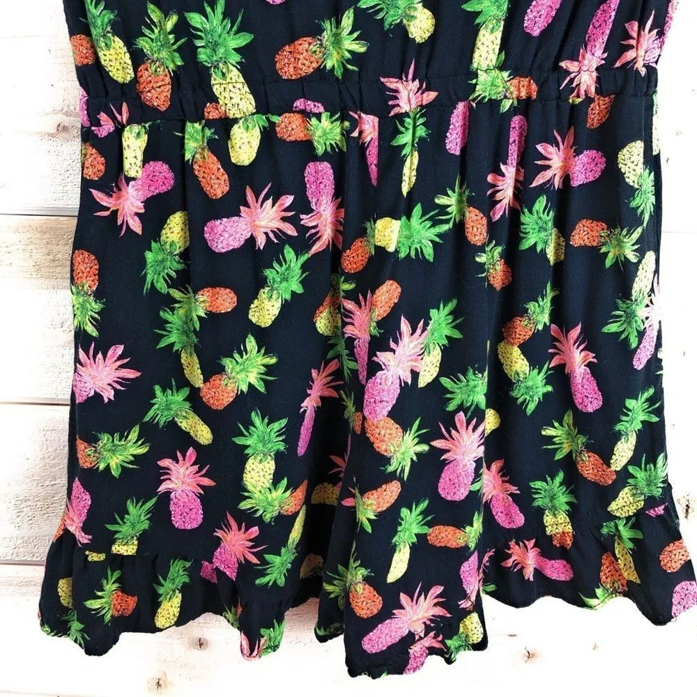 L'Amour Nanette Lapore Pineapple Shorts Romper‎ Black Size XS - Image 7