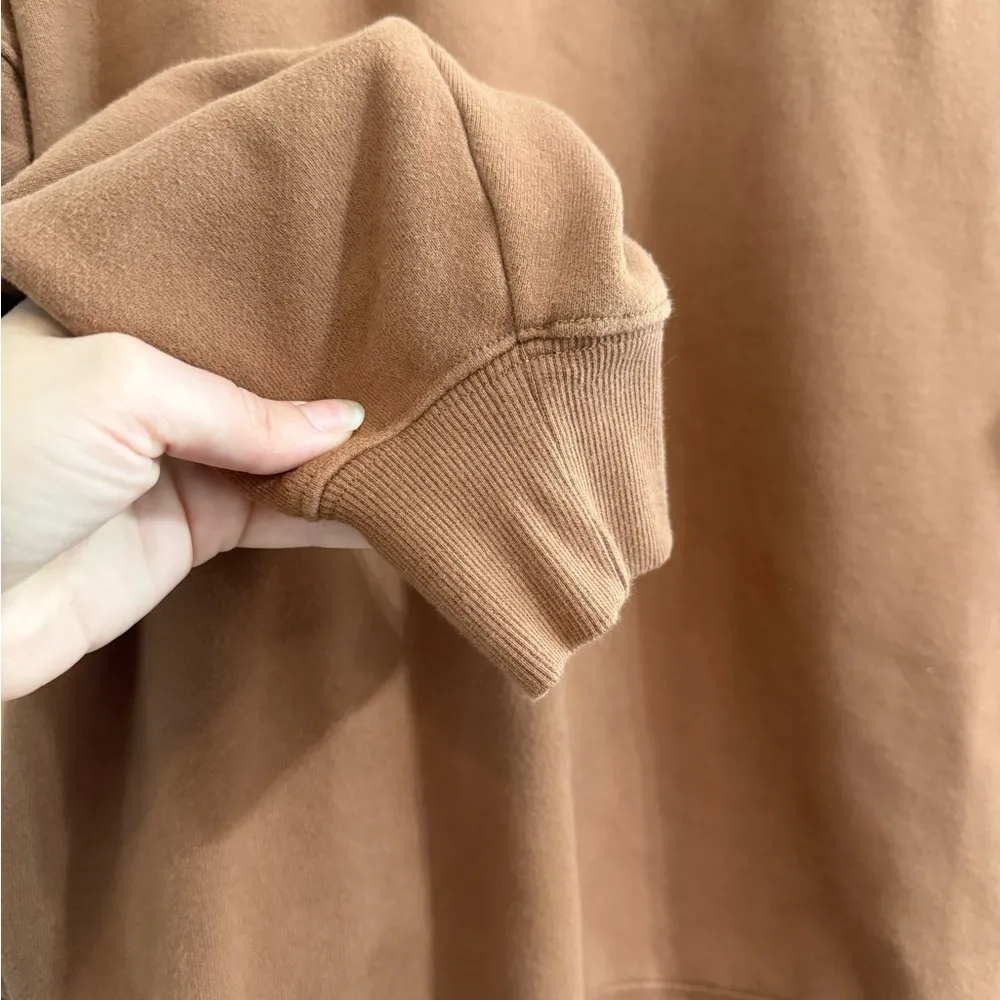 TNA Sweatfleece Cozyfleece Mega Fit Mock neck sweatshirt brown orange size 2 Size M - Image 6