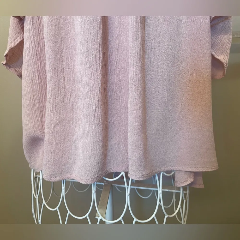 Charolette Russe Spaghetti Strap Open-Shoulder Ribbed / Ruched with Lace Top - Image 3