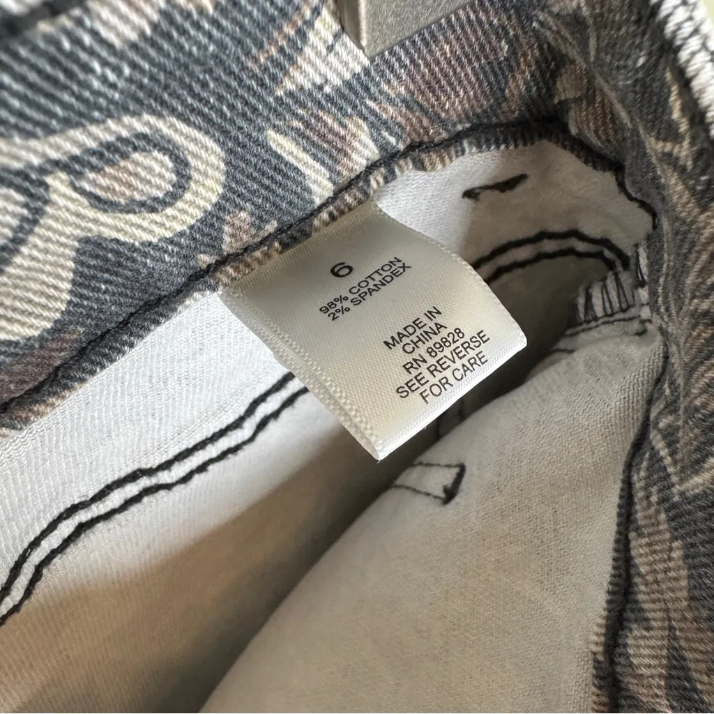 LOGO by Lori Goldstein Boho Paisley Print Relaxed Straight Leg Pants size 6 - Image 10