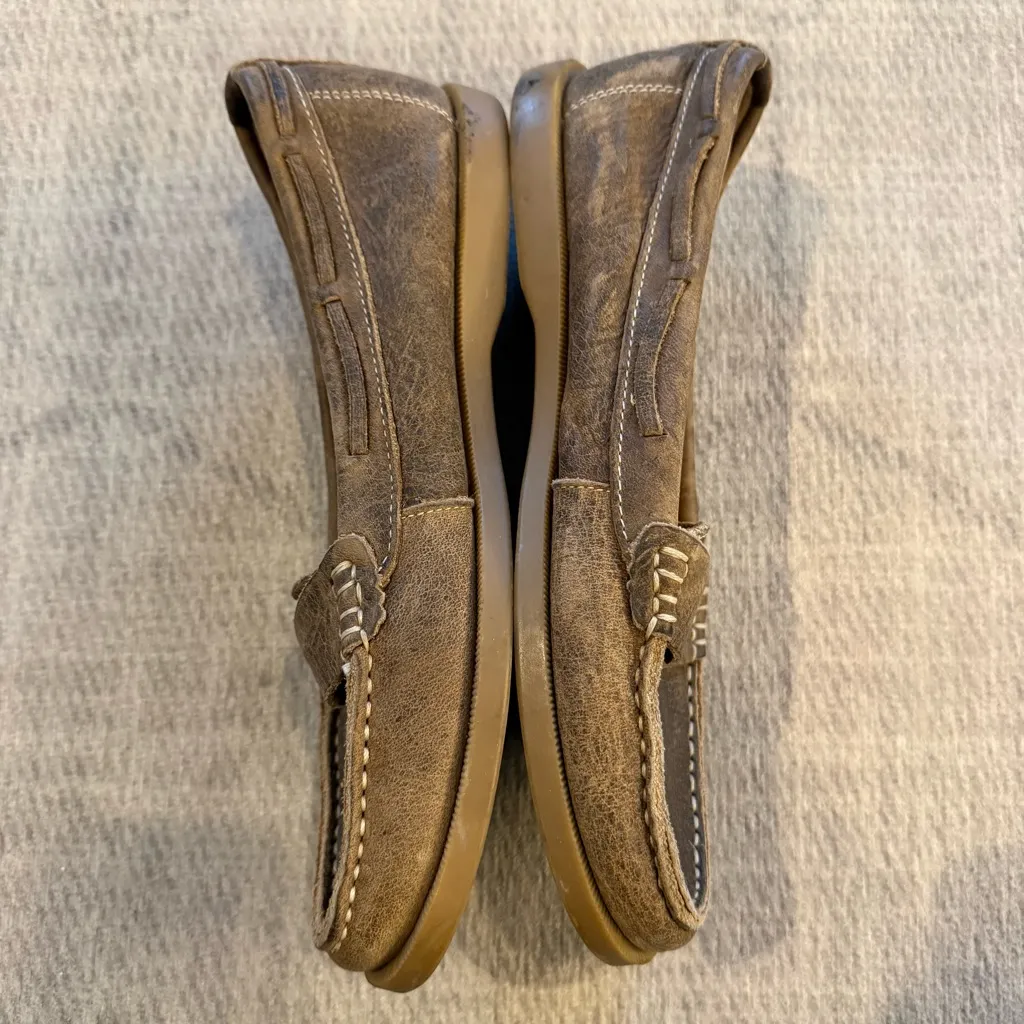 BED|STU Tan Leather Moccasins 7 Brown - Image 4