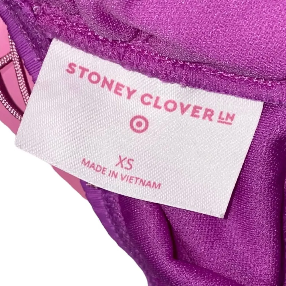 NWT Stoney Clover x Target Purple Ribbed Halter Bikini Top - Image 4