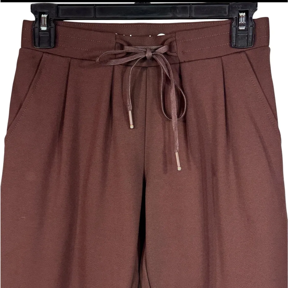 Betabrand Petite X-Small Cropped Soho Jogger Pants Pleated Slit Pockets Pull-On - Image 2