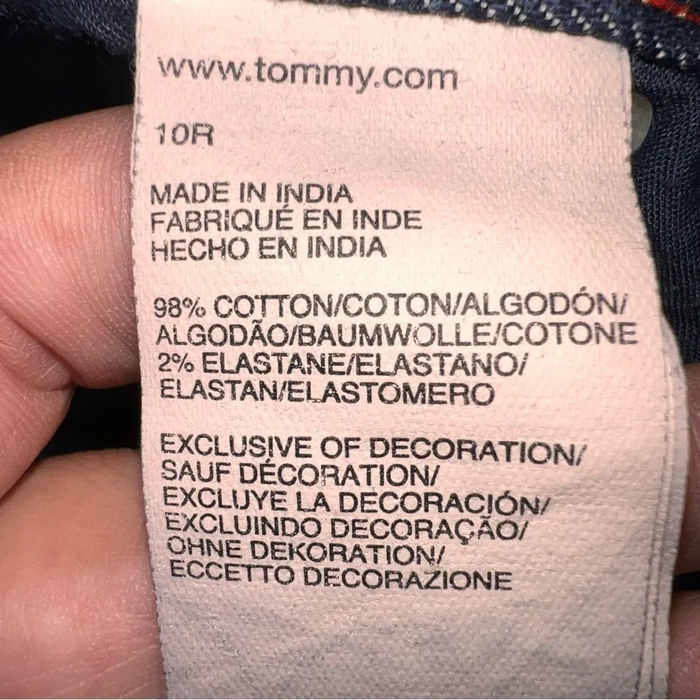 Tommy Hilfiger Classic Straight Dark Wash Mid Rise Women's Jeans-Size 10R - Image 11