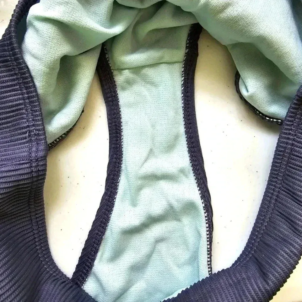 Wonder Nation Blue Gray Ribbed Bikini Bottoms Swimwear Swimsuit Size Large 10-12 - Image 4