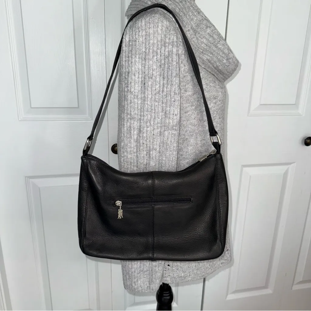 American Angel‎ Vintage Elegant Black Soft Leather Shoulder Bag purse like new - Image 15