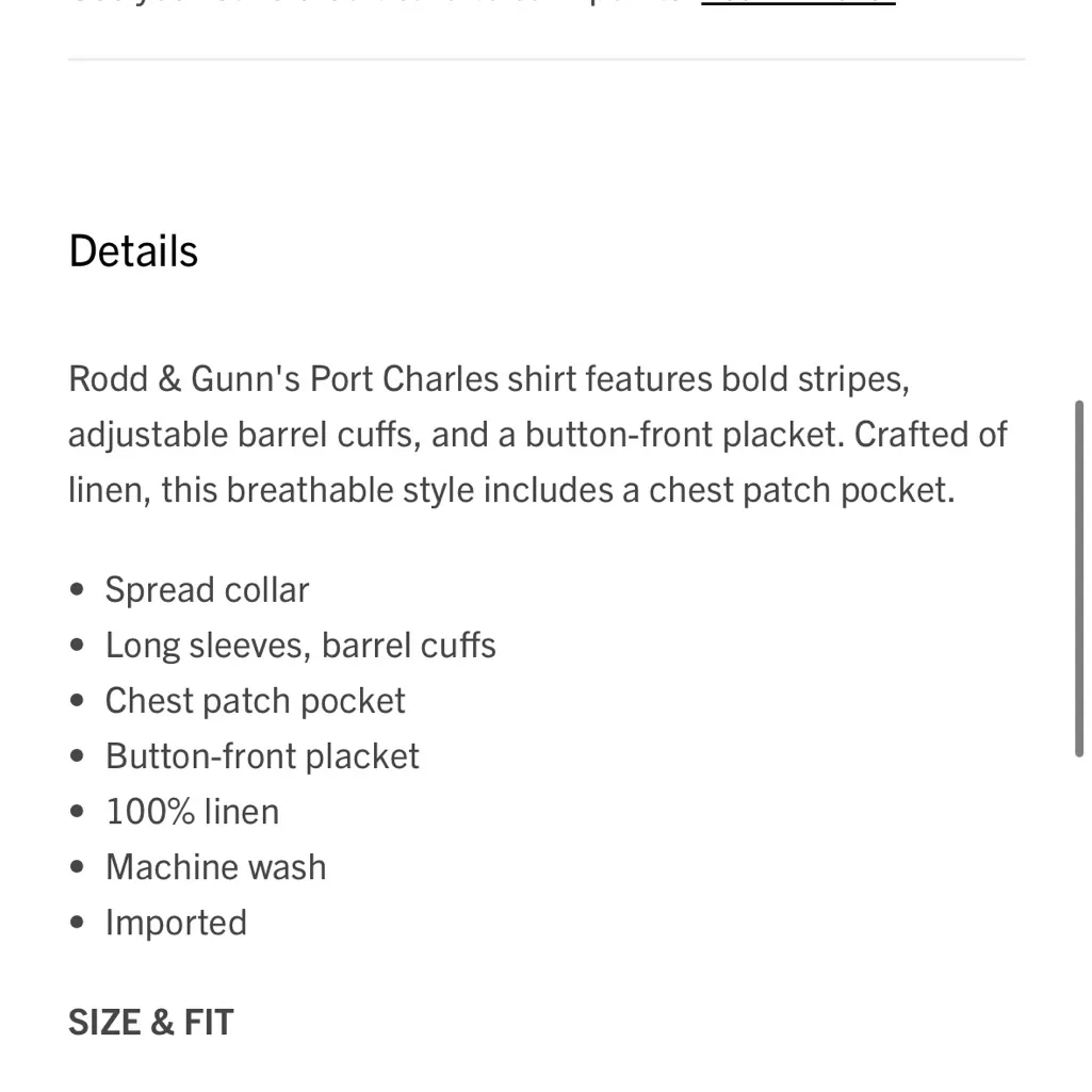 NEW Rodd & Gunn Sports Fit Navy and White Striped Shirt - Image 14