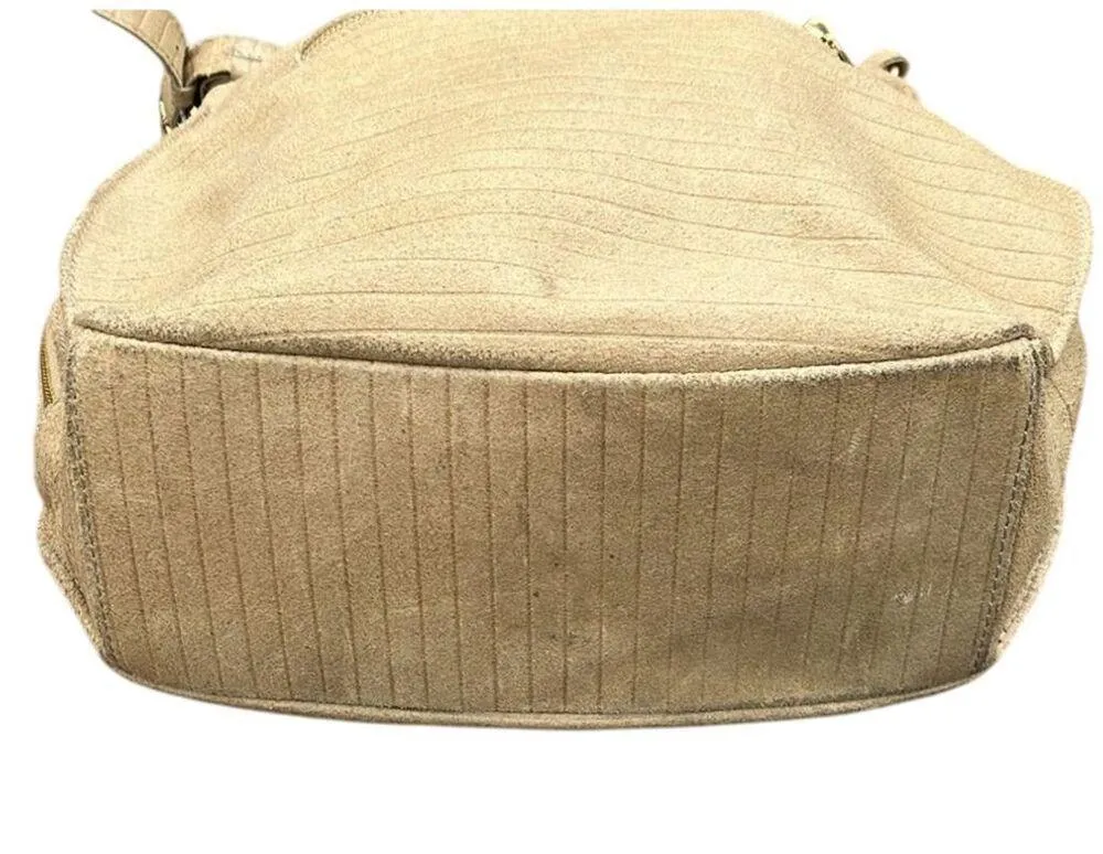 Persaman New York Adriana Python Leather Satchel Beige Handbag Made in Italy Tan - Image 7