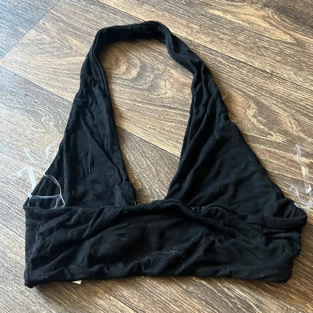 New Pink Heart Crop Halter Top Size M - Image 3