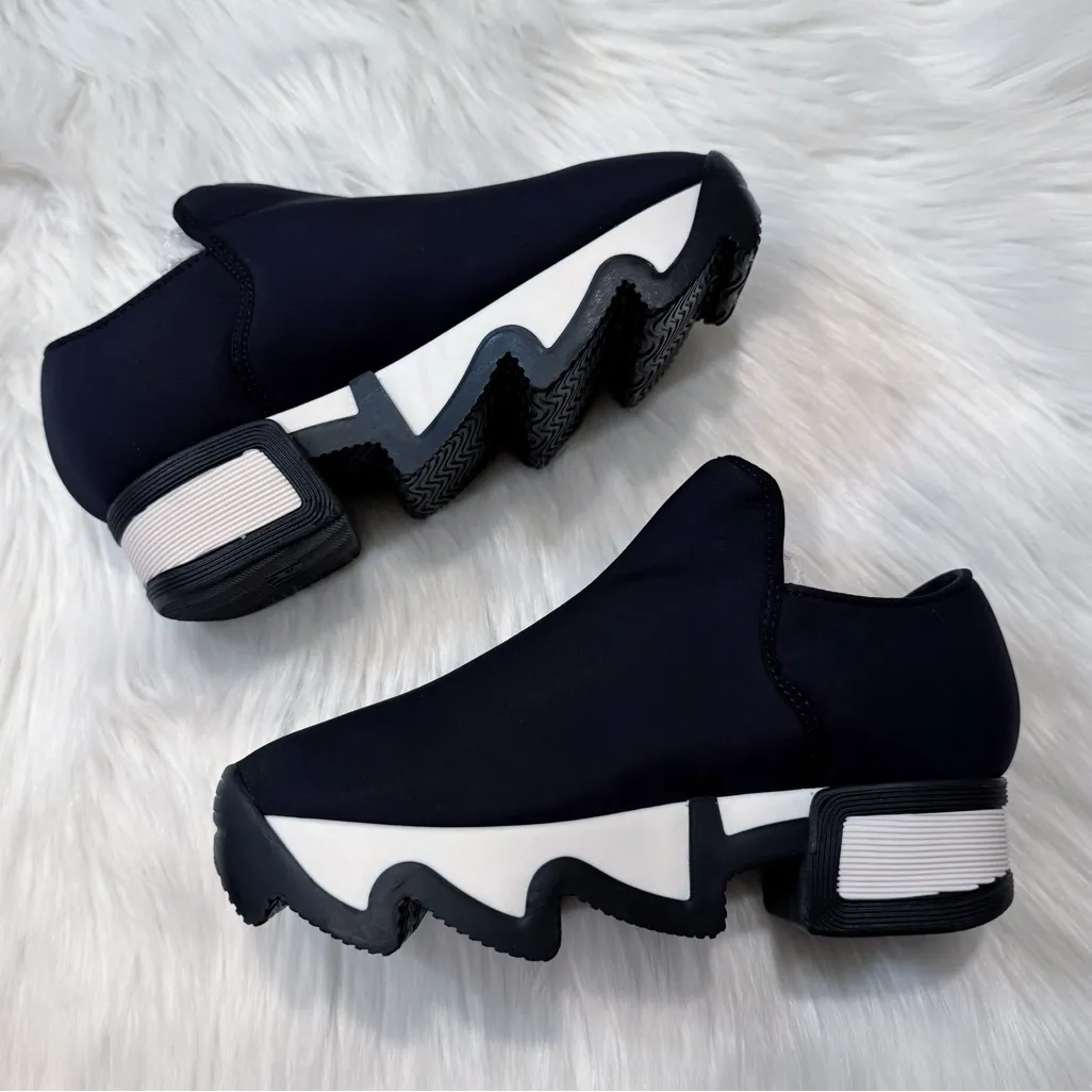 iRi NYC WES I Black Outline Low Top Sneakers Size EU 34.5 / US 4.5 - Image 8