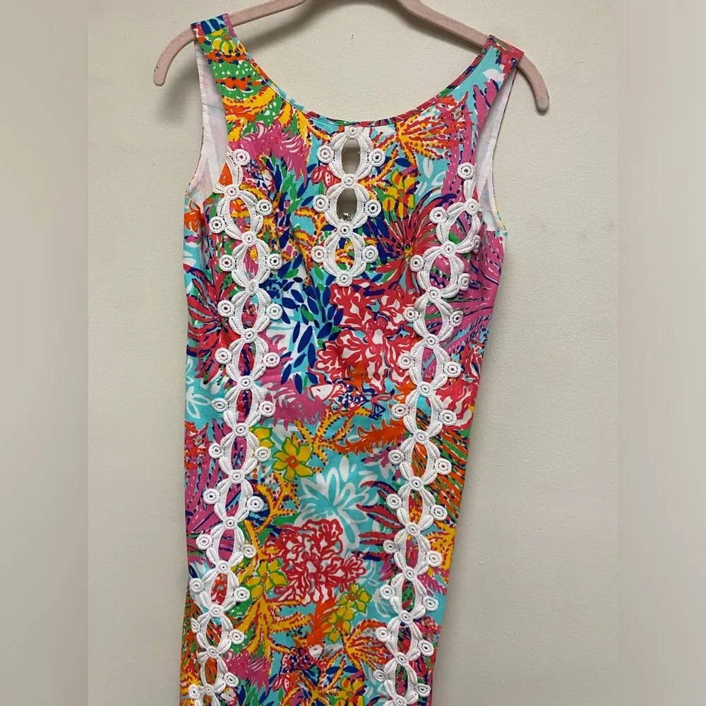 Lilly Pulitzer Ember Shift Skeeveless Multicolor Sheath Lace Dress size 4 - Image 5