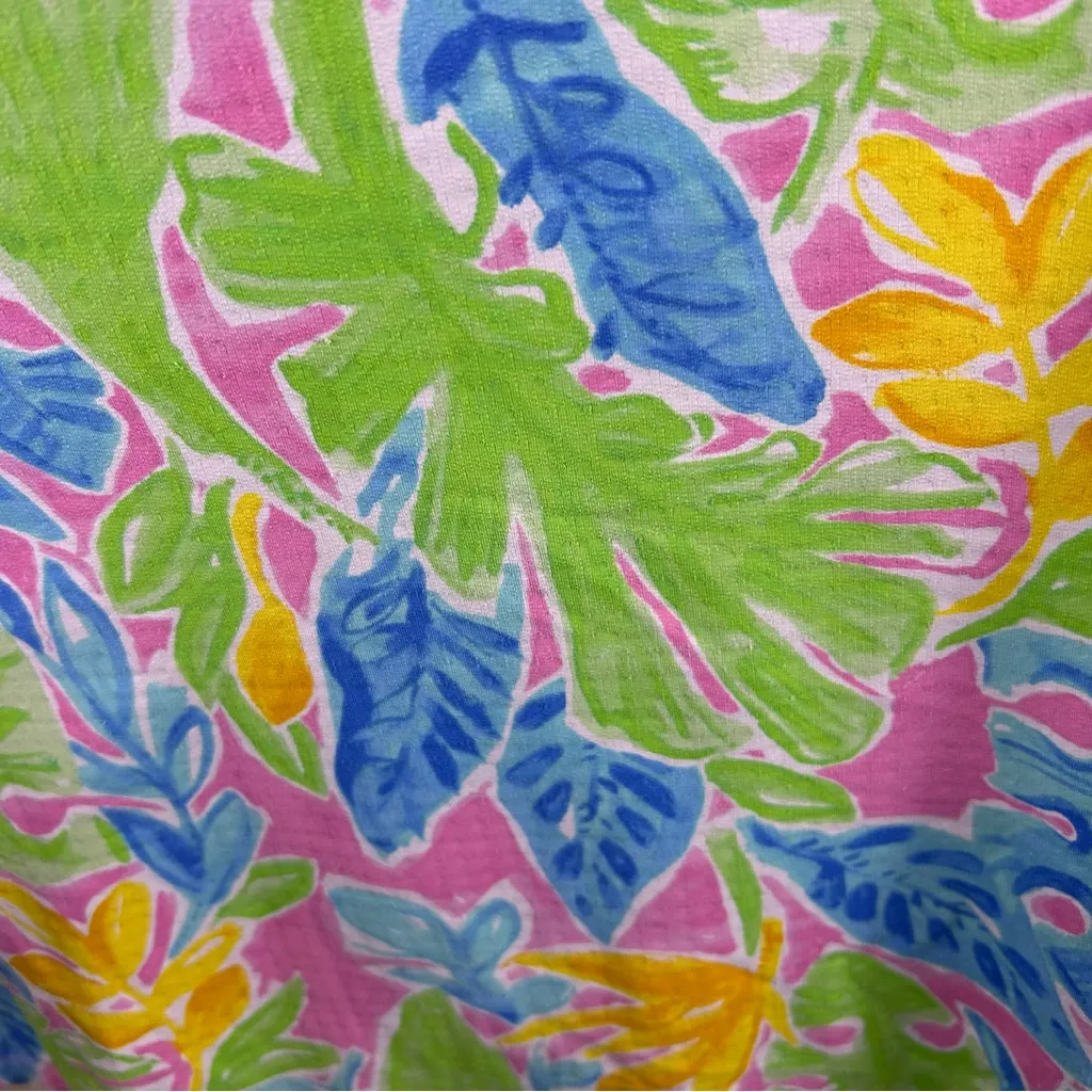 IBKUL Allison Quarter Zip Mock Neck Polo Leaf Print UPF50 Golf Tennis - Image 5